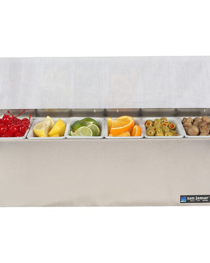 Khay Trang Trí Quầy Bar 6 Ngăn San Jamar B6186L Nắp Phẳng Bản Lề