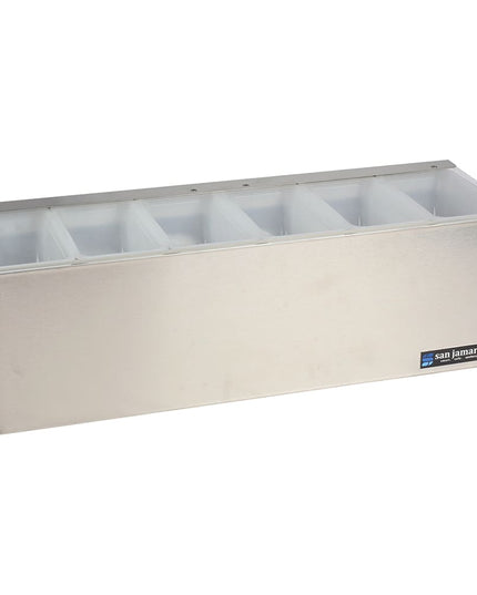 Khay Trang Trí Quầy Bar 6 Ngăn San Jamar B6186L Nắp Phẳng Bản Lề