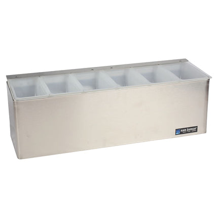 Khay Trang Trí Quầy Bar 6 Ngăn San Jamar B6186L Nắp Phẳng Bản Lề