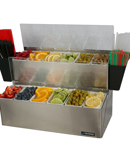 Khay Trang Trí Quầy Bar San Jamar B6766L (12) Ngăn - Nắp Phẳng Bản Lề