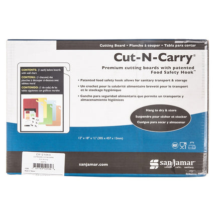 Bộ Thớt San Jamar CB1218KC Cut-N-Carry 6 Thớt 30 x 46 cm Nhiều Màu
