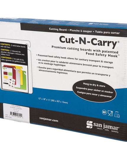 Bộ Thớt Cắt San Jamar CB1218QS Cut-N-Carry (4) Thớt 30.5 x 45.7 cm Nhiều Màu