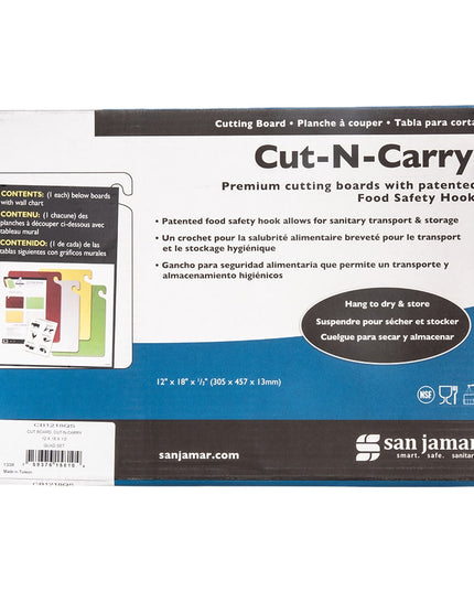 Bộ Thớt Cắt San Jamar CB1218QS Cut-N-Carry (4) Thớt 30.5 x 45.7 cm Nhiều Màu