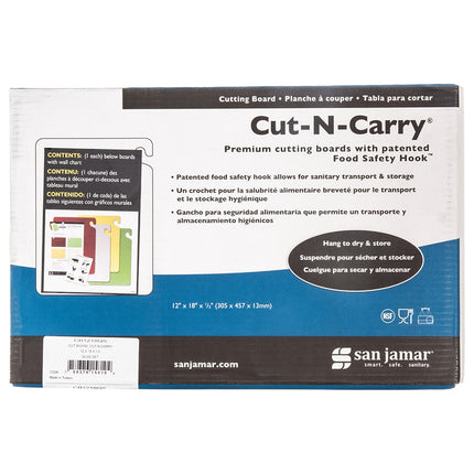 Bộ Thớt Cắt San Jamar CB1218QS Cut-N-Carry (4) Thớt 30.5 x 45.7 cm Nhiều Màu