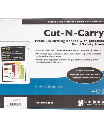 Bộ Thớt Cut-N-Carry® San Jamar CB1520QS (4 Thớt) - 38 x 51 cm, Nhiều Màu