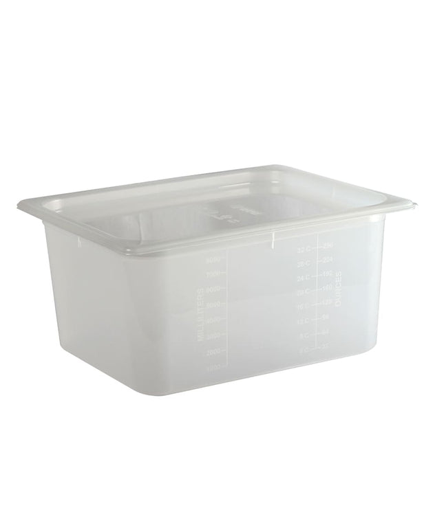 San Jamar MP12 Khay Đựng Thực Phẩm ModPan Cỡ 1/2 - Xếp Chồng Được, Polypropylene, Trong Suốt