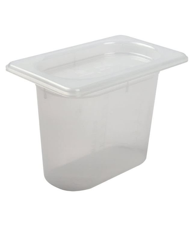 San Jamar MP19RD Khay Đựng Thực Phẩm ModPan Cỡ 1/9 Nắp Đậy - Xếp Chồng Được, Polypropylene, Trong Suốt