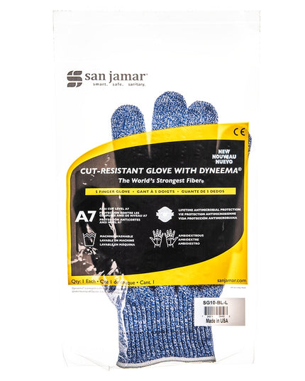 Găng Tay Chống Cắt San Jamar SG10-BL-S Cỡ S Sợi Tổng Hợp Màu Xanh Dương