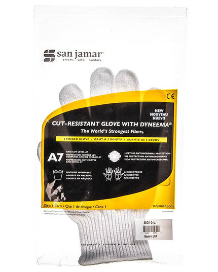Găng Tay Chống Cắt San Jamar SG10-L Cỡ L - Sợi Tổng Hợp, Trắng