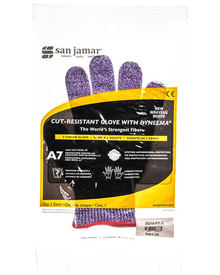 Găng Tay Chống Cắt San Jamar SG10-PR-M Cỡ Medium - Sợi Tổng Hợp, Tím