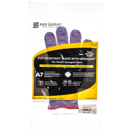 Găng Tay Chống Cắt San Jamar SG10-PR-S Cỡ S - Sợi Tổng Hợp, Tím