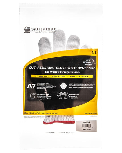 Găng Tay Chống Cắt San Jamar SG10-S Cỡ S - Sợi Tổng Hợp, Trắng