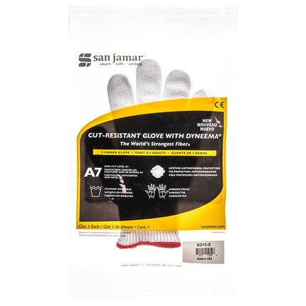 Găng Tay Chống Cắt San Jamar SG10-S Cỡ S - Sợi Tổng Hợp, Trắng