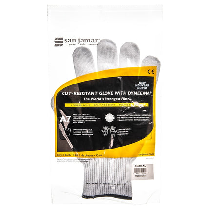 Găng Tay Chống Cắt San Jamar SG10-XL Cỡ XL - Sợi Tổng Hợp, Trắng