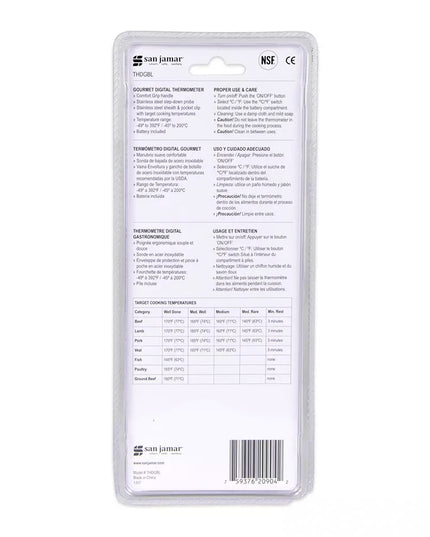 Nhiệt Kế Điện Tử San Jamar THDGBL Escali 12 cm Dải Nhiệt -45°C Đến 200°C Màu Xanh Dương