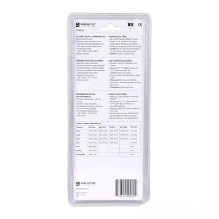 Nhiệt Kế Điện Tử San Jamar THDGBL Escali 12 cm Dải Nhiệt -45°C Đến 200°C Màu Xanh Dương