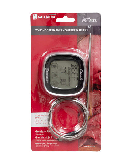San Jamar THDGTMTS Escali Nhiệt Kế Que Đo Kỹ Thuật Số 18.4 cm Hẹn Giờ Dải Nhiệt -15.5° Đến 250°C Đen