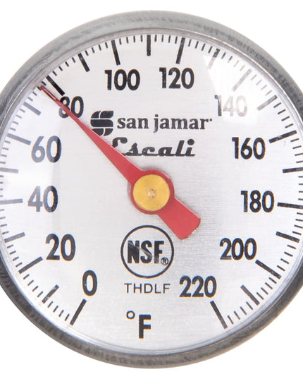 San Jamar THDLF Escali Nhiệt Kế Bỏ Túi Mặt Đồng Hồ 12.7 cm Dải Nhiệt 0° - 220°F