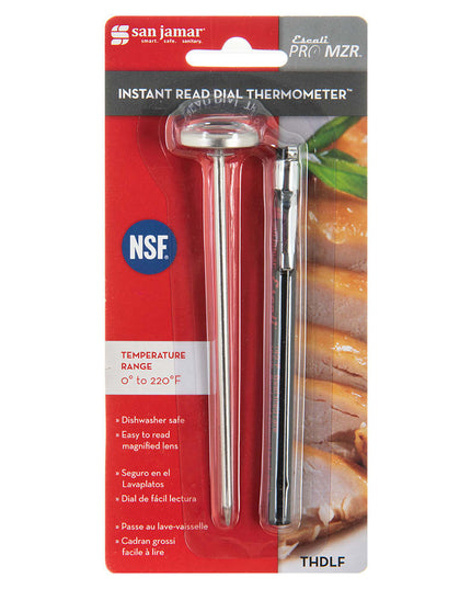San Jamar THDLF Escali Nhiệt Kế Bỏ Túi Mặt Đồng Hồ 12.7 cm Dải Nhiệt 0° - 220°F