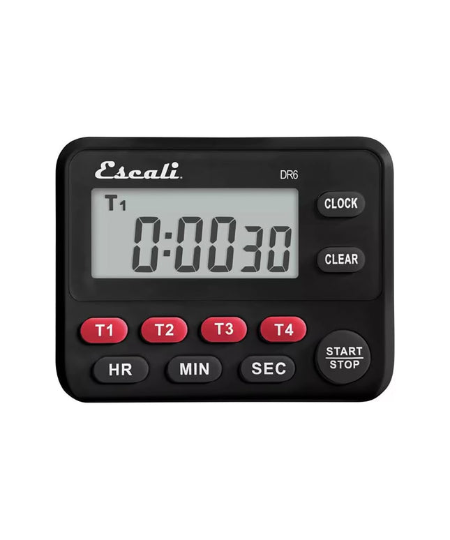 Đồng Hồ Hẹn Giờ Kỹ Thuật Số 4 Sự Kiện San Jamar TMDGTE Escali 8.9 x 7 cm Đen