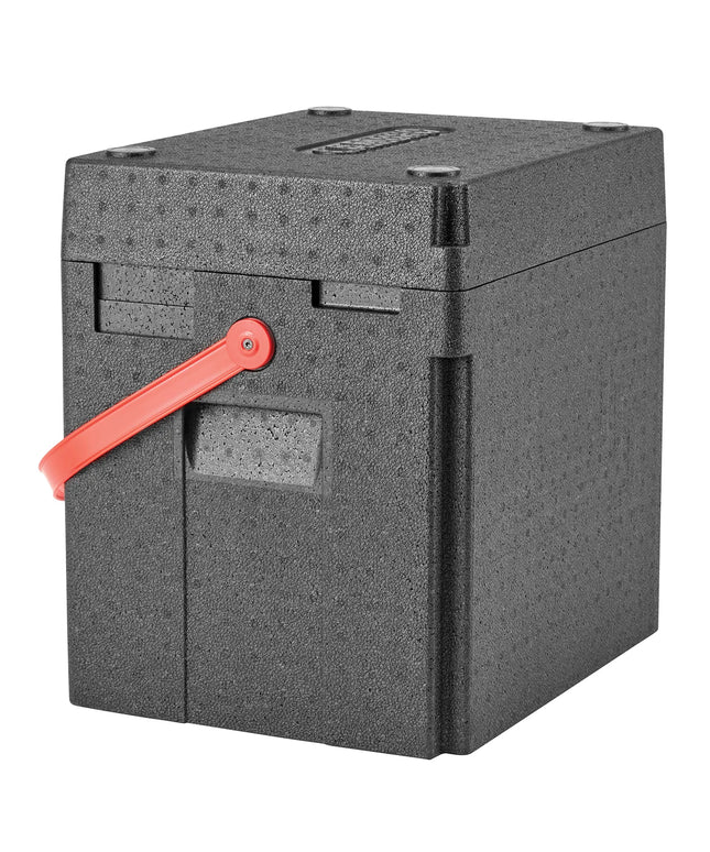 (1 piece) CAMBRO | Cam GoBox® Beverage Carrier – 420×335×420 mm – Red shoulder strap – 4 hr temp hold