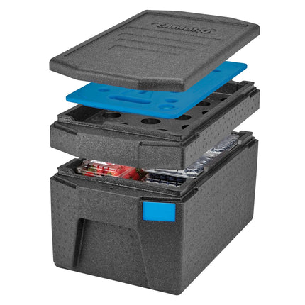 (1 piece) CAMBRO | Cam GoBox® Chiller Insert – 680×400×87 mm – Black – For EPP180LH