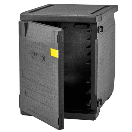 (1 piece) CAMBRO | Cam GoBox® Frontloader – 540×770×687 mm – Black – Condensate tray & internal rails – 4 hr temp hold