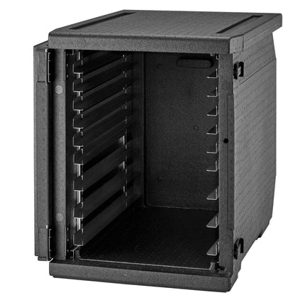 (1 piece) CAMBRO | Cam GoBox® Frontloader – 540×770×687 mm – Black – Condensate tray & internal rails – 4 hr temp hold