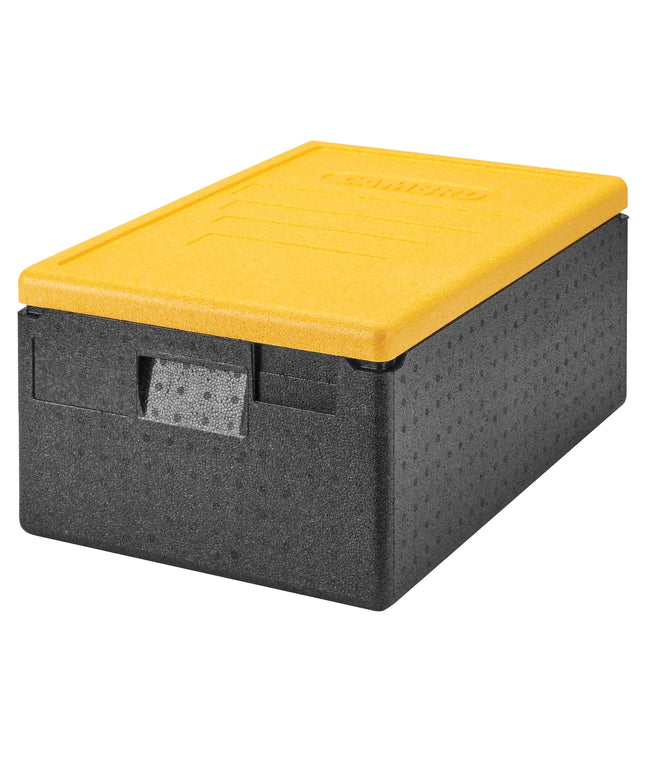 (1 piece) CAMBRO | Cam GoBox® Toploader – 600×400×257 mm – Yellow lid – GN 1/1 – 4 hr temp hold