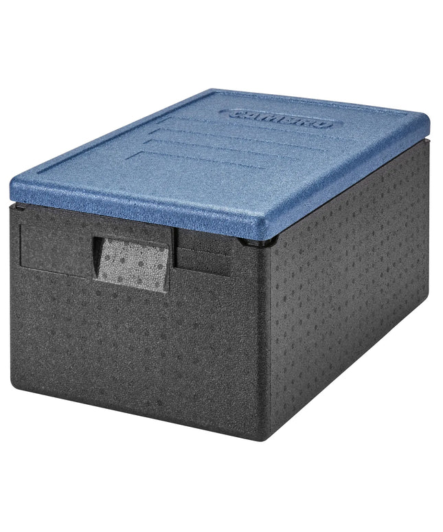 (1 piece) CAMBRO | Cam GoBox® Toploader – 600×400×316 mm – Ice‑blue lid – GN 1/1 – 4 hr temp hold