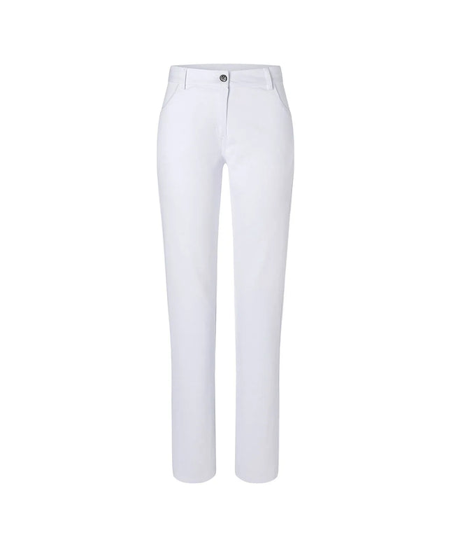 (1 piece) KARLOWSKY | Ladies' Chef Trousers Tina – White - Size 44 - Stretch