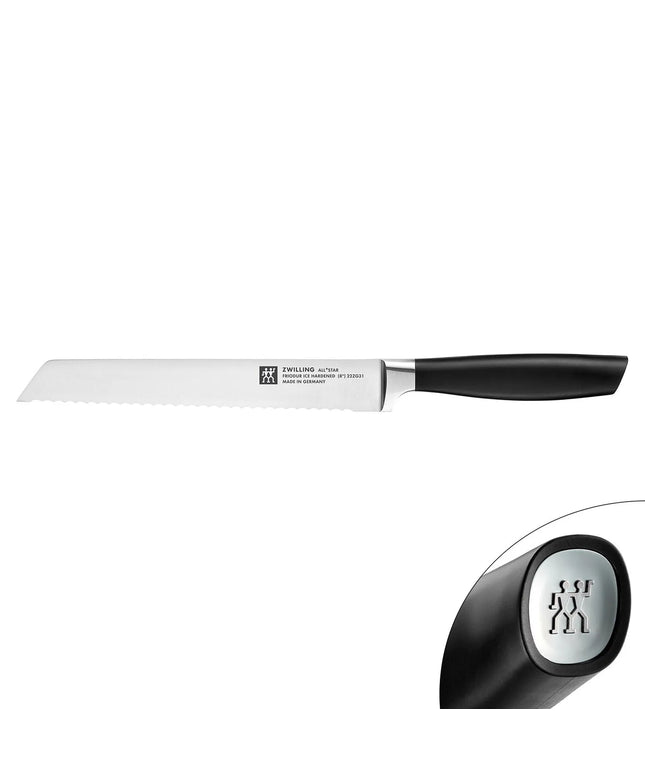 (1 piece) ZWILLING | All Star Bread Knife – 200 mm Serrated Blade - FRIODUR Ice-Hardened - Made in Germany
