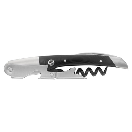 (1 piece) ZWILLING | Sommelier 3‑in‑1 Waiter’s Knife – Micarta Handle, Non‑Stick Spindle – 18/10 Stainless, Matte