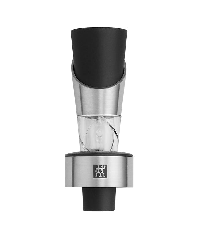 (1 piece) ZWILLING | Sommelier Wine Aerator & Pourer with Stopper – 18/10 Stainless Steel – Spiral Vent, Drip‑Free