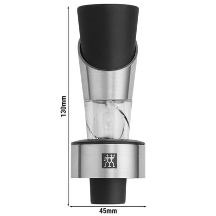 (1 piece) ZWILLING | Sommelier Wine Aerator & Pourer with Stopper – 18/10 Stainless Steel – Spiral Vent, Drip‑Free