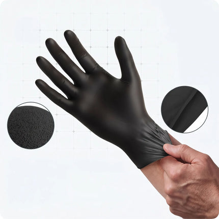 (10 pieces) ARNOWA | Disposable latex gloves - 100 pieces - size XL- black