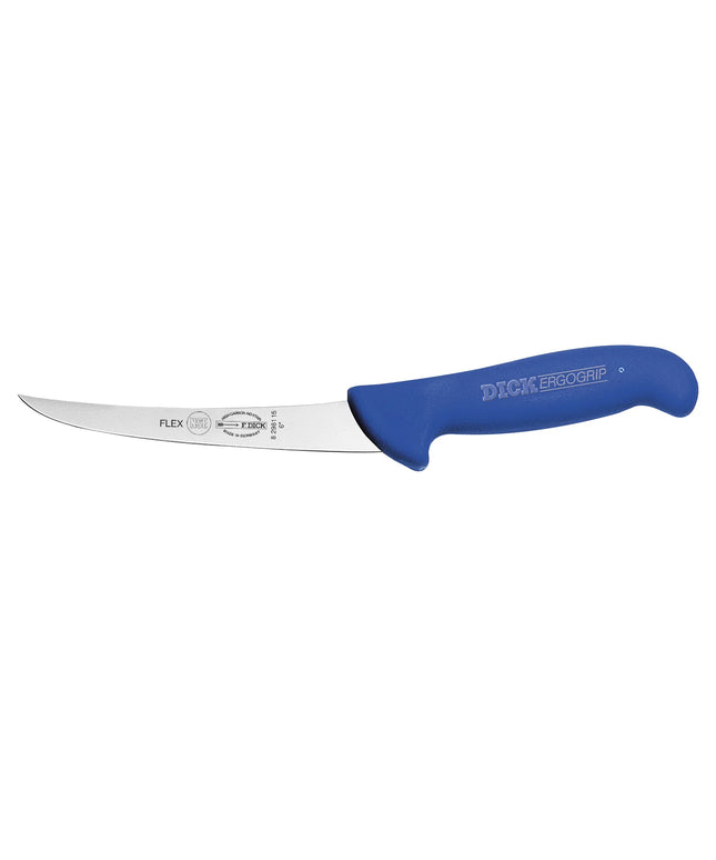 (10 pieces) F. DICK | ErgoGrip Boning Knife – 150 mm semi-flex blade - blue handle