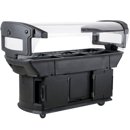 Quầy salad/buffet di động Carlisle 771103 Maximizer đen 1,8 m