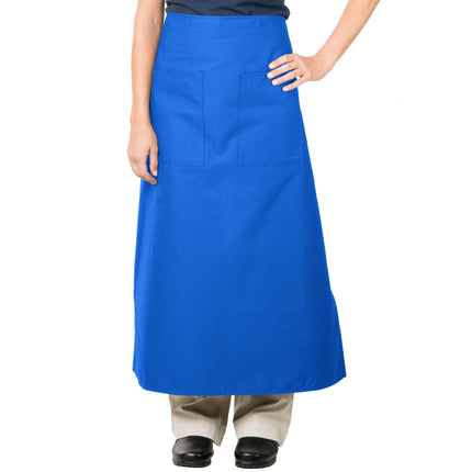 Tạp dề bistro poly-cotton màu xanh dương Intedge 96,5 x 85,1 cm