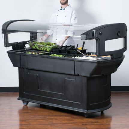 Quầy salad/buffet di động Carlisle 771103 Maximizer đen 1,8 m