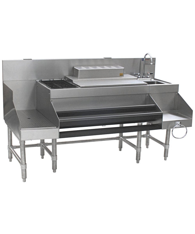Trạm pha chế cocktail kết hợp thép không gỉ Eagle Group Spec-Bar 2000 CCS-60-2 152 cm kèm mặt làm việc âm 30 cm