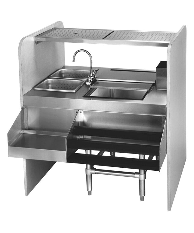 Trạm cocktail inox Eagle Group CS42-32R Spec-Bar 2000 107 cm khay đá bên phải