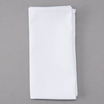 Khăn ăn trắng bằng vải pha 50/50 polyester/cotton Intedge 46 cm x 46 cm - Gói 12 cái