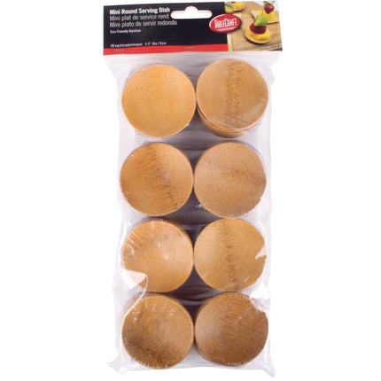 Đĩa tre tròn dùng một lần TableCraft BAMDRBAM2 6 cm - Gói 48 cái