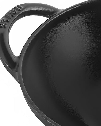 Chảo Gang Mini Staub 1004675 16.5 cm Tráng Men Có Nắp - Màu Đen Mờ
