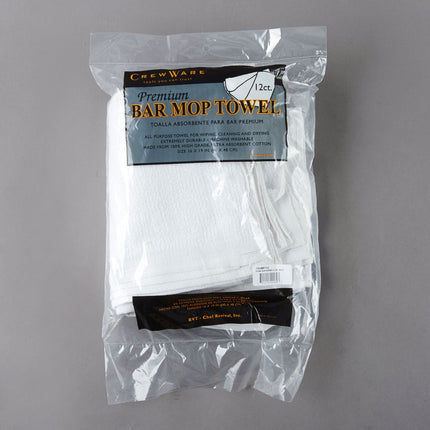 Khăn bar cotton màu trắng Chef Revival 907 g 48,3 x 40,6 cm - Gói 12 cái