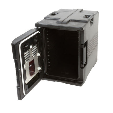 Thùng vận chuyển thực phẩm cách nhiệt bằng điện nạp trước màu đen Cambro Ultra Pan Carrier UPCH400 (110V) - Chứa tối đa 