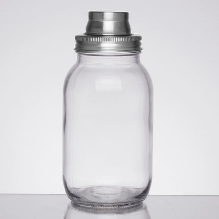 Bình lắc cocktail thủy tinh kiểu hũ mason 3 mảnh TableCraft MJS30 887 ml