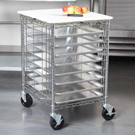 Giá sơ chế/đựng khay dây di động Metro RE3P 55 x 69 cm - Chưa lắp ráp