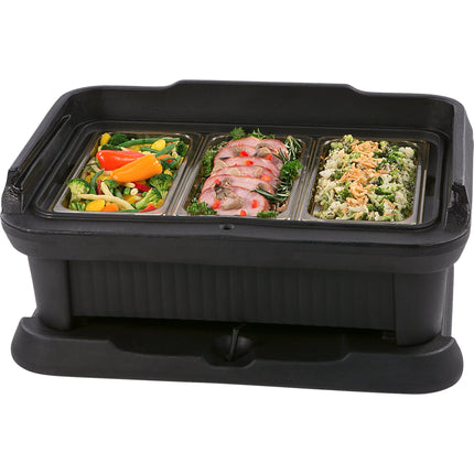 Thùng giữ nhiệt vận chuyển khay thực phẩm nạp từ trên, sâu 15 cm, nắp trượt Carlisle Cateraide Slide 'N Seal XT160003 mà